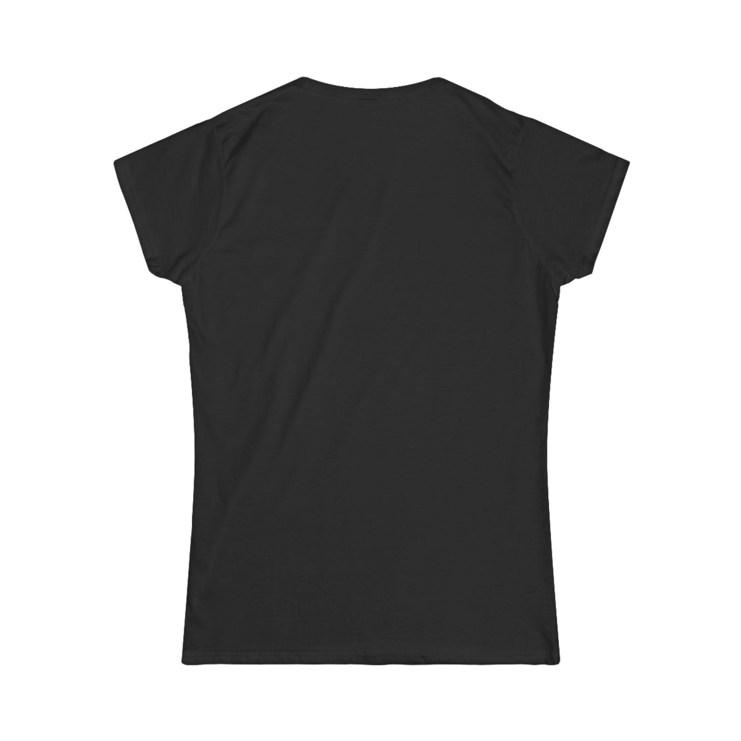 Black T-shirt with short sleeves and a plain back