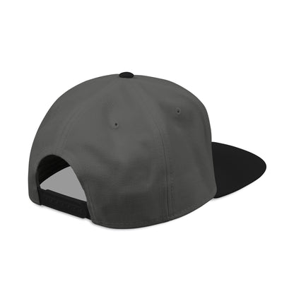 Embroidered baseball cap, dark gray crown with black brim, no visible front patch