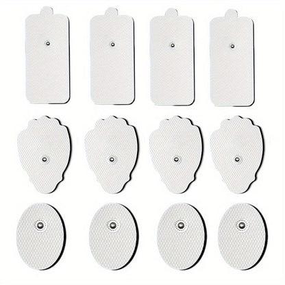 12pcs Reusable Self-Adhesive Electrode Pads - For Muscle Stimulator & EMS Massager - Replacement Massage Pads - Renee Lane Company