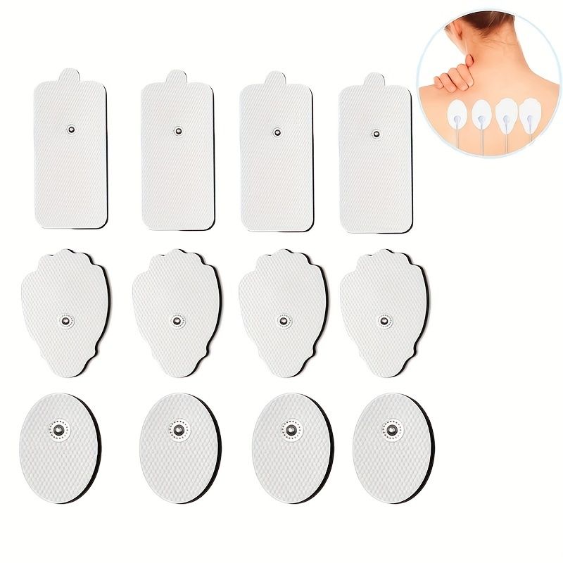 12pcs Reusable Self-Adhesive Electrode Pads - For Muscle Stimulator & EMS Massager - Replacement Massage Pads - Renee Lane Company