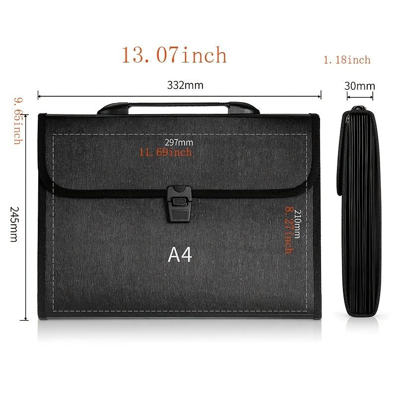 13-Grid A4 Multi-Layer Waterproof Office Handbag - Perfect for Organizing Your Documents & Data - Renee Lane Company