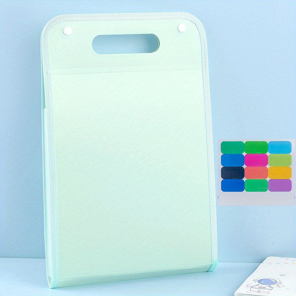 13-Grid A4 Portable File Folder, Multi-Layer, Large-Capacity, Hand-Held Organizer Bag - Perfect for Test Paper & File Storage - Renee Lane Company