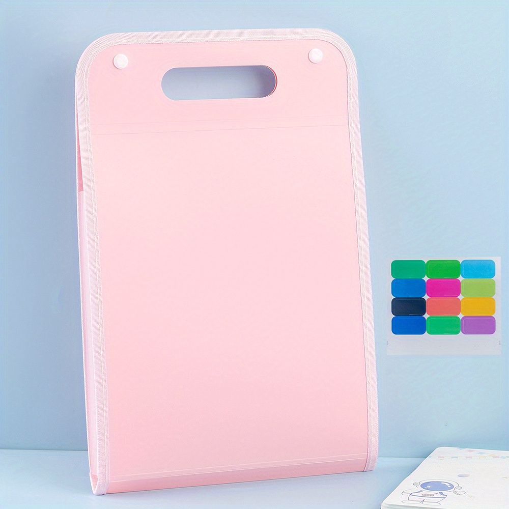 13-Grid A4 Portable File Folder, Multi-Layer, Large-Capacity, Hand-Held Organizer Bag - Perfect for Test Paper & File Storage - Renee Lane Company