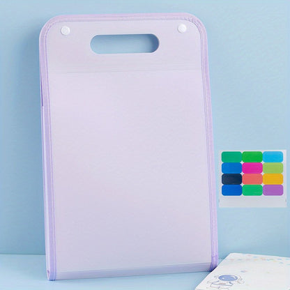 13-Grid A4 Portable File Folder, Multi-Layer, Large-Capacity, Hand-Held Organizer Bag - Perfect for Test Paper & File Storage - Renee Lane Company