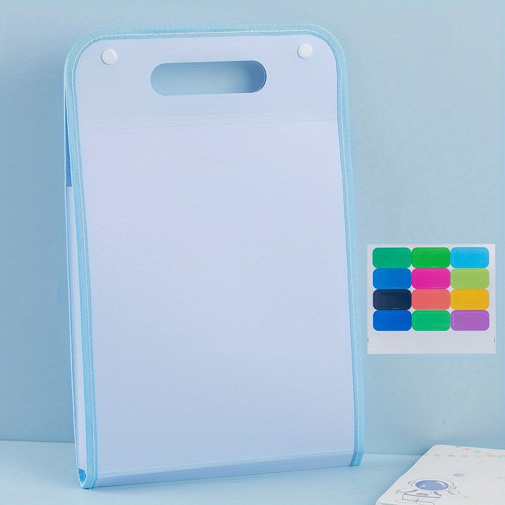 13-Grid A4 Portable File Folder, Multi-Layer, Large-Capacity, Hand-Held Organizer Bag - Perfect for Test Paper & File Storage - Renee Lane Company