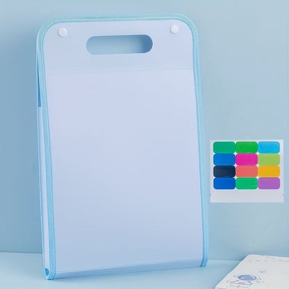 13-Grid A4 Portable File Folder, Multi-Layer, Large-Capacity, Hand-Held Organizer Bag - Perfect for Test Paper & File Storage - Renee Lane Company