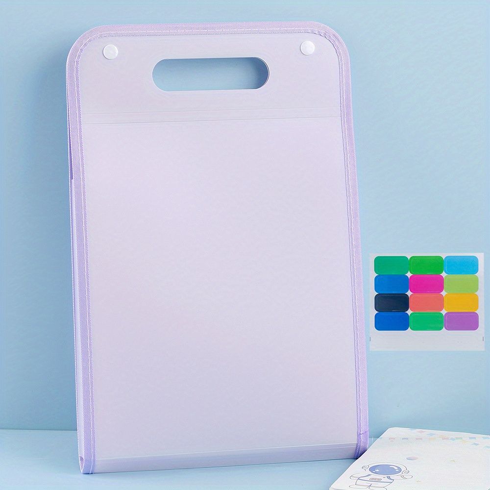 13-Grid A4 Portable File Folder, Multi-Layer, Large-Capacity, Hand-Held Organizer Bag - Perfect for Test Paper & File Storage - Renee Lane Company