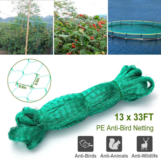 13 x 33ft Garden Netting Heavy Duty PE Anti Bird Netting Plants Fruits Tree Vegetables Protection Netting Net - Renee Lane Company