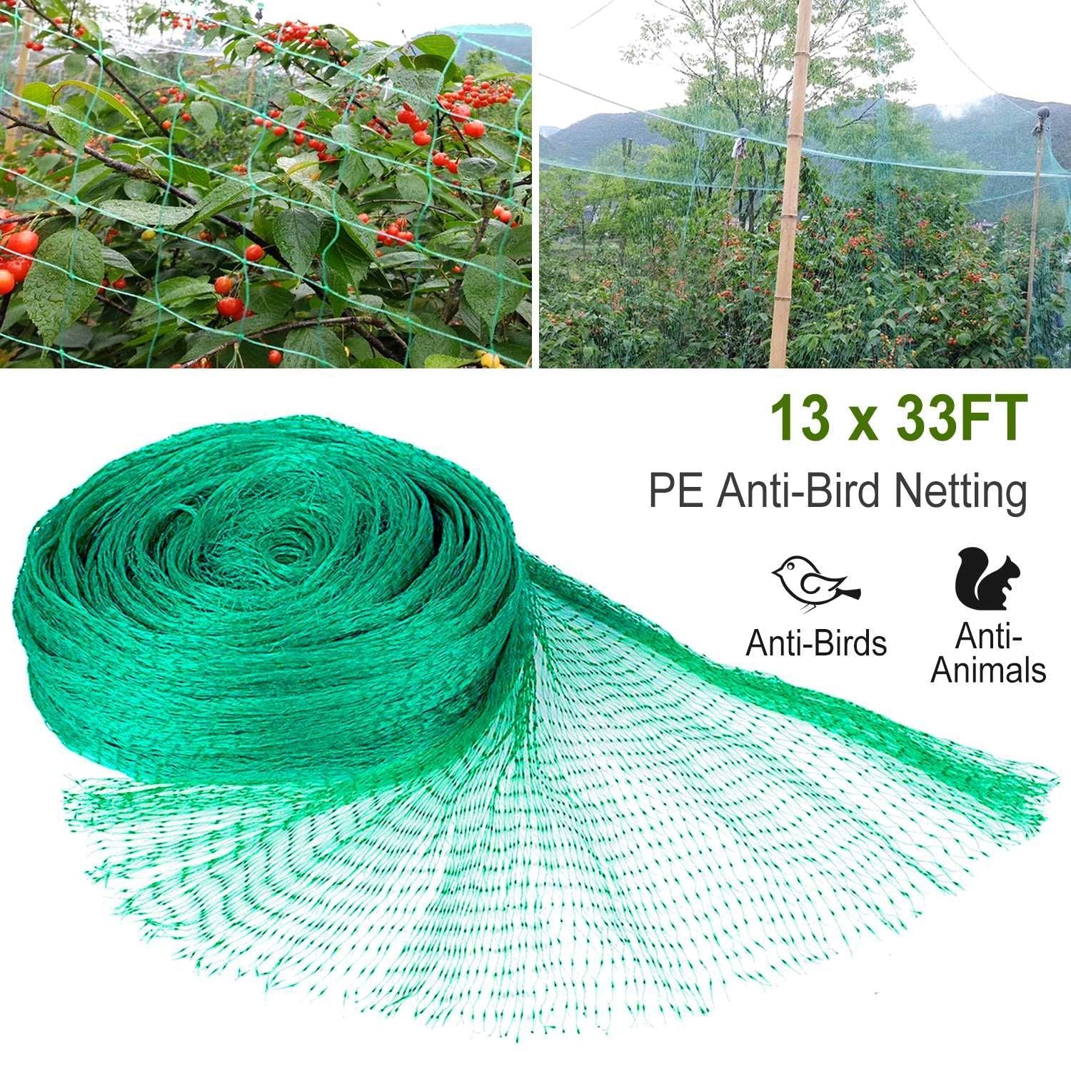 13 x 33ft Garden Netting Heavy Duty PE Anti Bird Netting Plants Fruits Tree Vegetables Protection Netting Net - Renee Lane Company