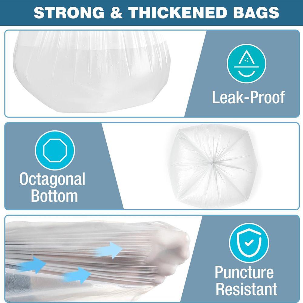 130 Bags 13 Gallon Expandable Heavy-Duty Plastic Multipurpose Disposable Garbage Bags-Super Strong, Leak-Resistant, And Odor-Proof For Bedroom, Kitchen, Living Room, Outdoor, And Toilet - Renee Lane Company