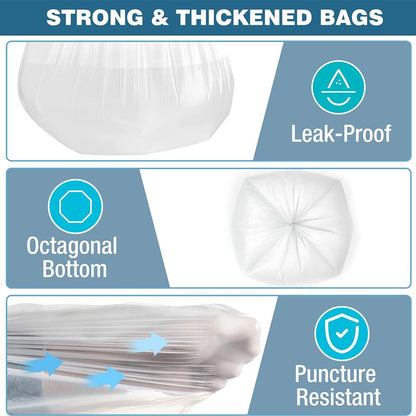 130 Bags 13 Gallon Expandable Heavy-Duty Plastic Multipurpose Disposable Garbage Bags-Super Strong, Leak-Resistant, And Odor-Proof For Bedroom, Kitchen, Living Room, Outdoor, And Toilet - Renee Lane Company