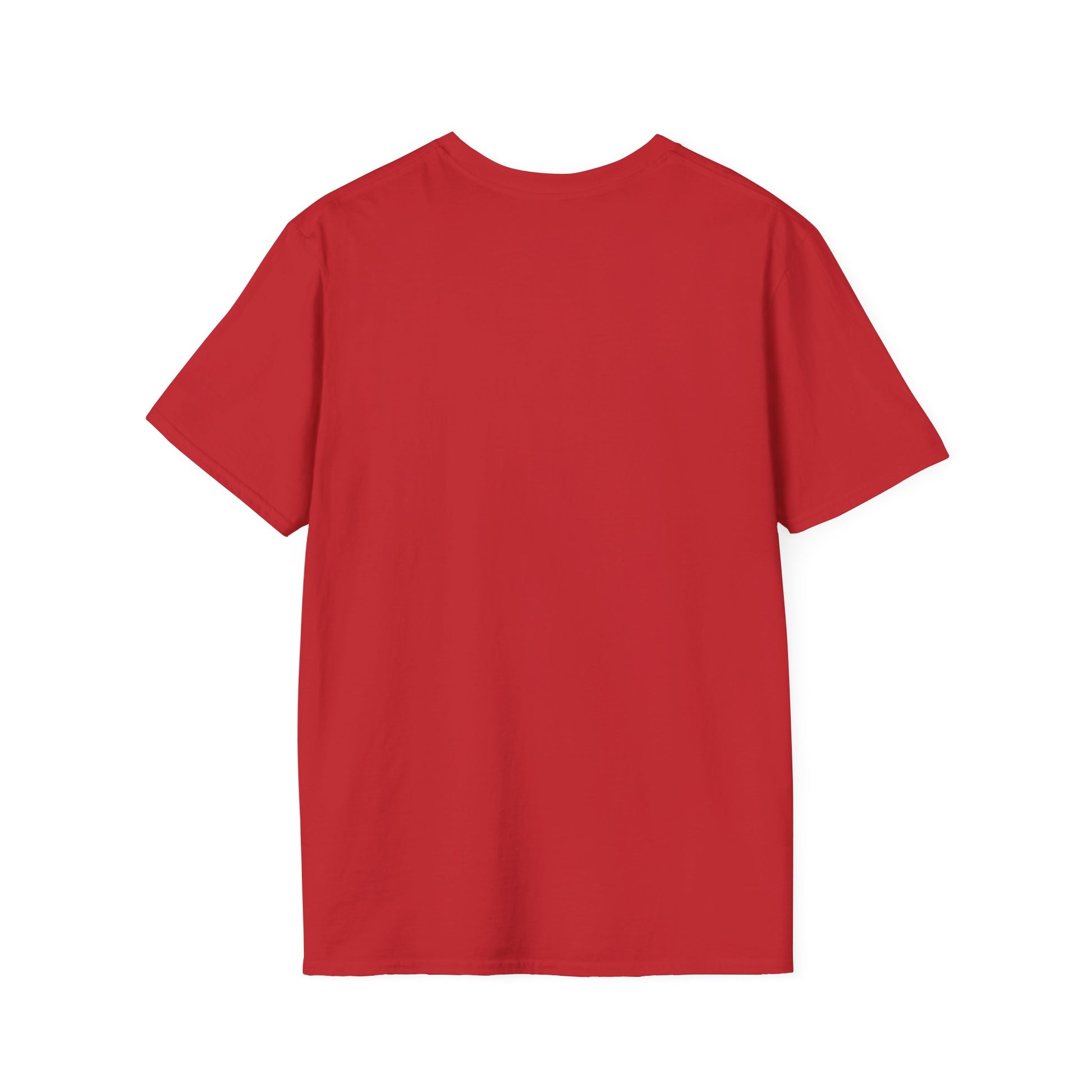 Red crewneck T-shirt, plain front