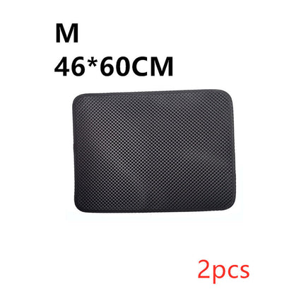 Double Layer Litter Cat Bed Pads Pet Cat Litter Mat Trapping Pets Litter Box Mat Pet Product Bed For Cats House Clean Mat - Renee Lane Company