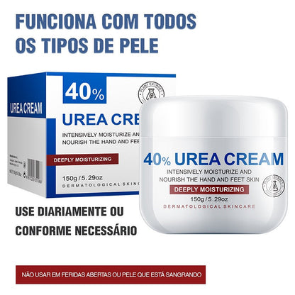 40% urea cream jar and blue-and-white box for deeply moisturizing