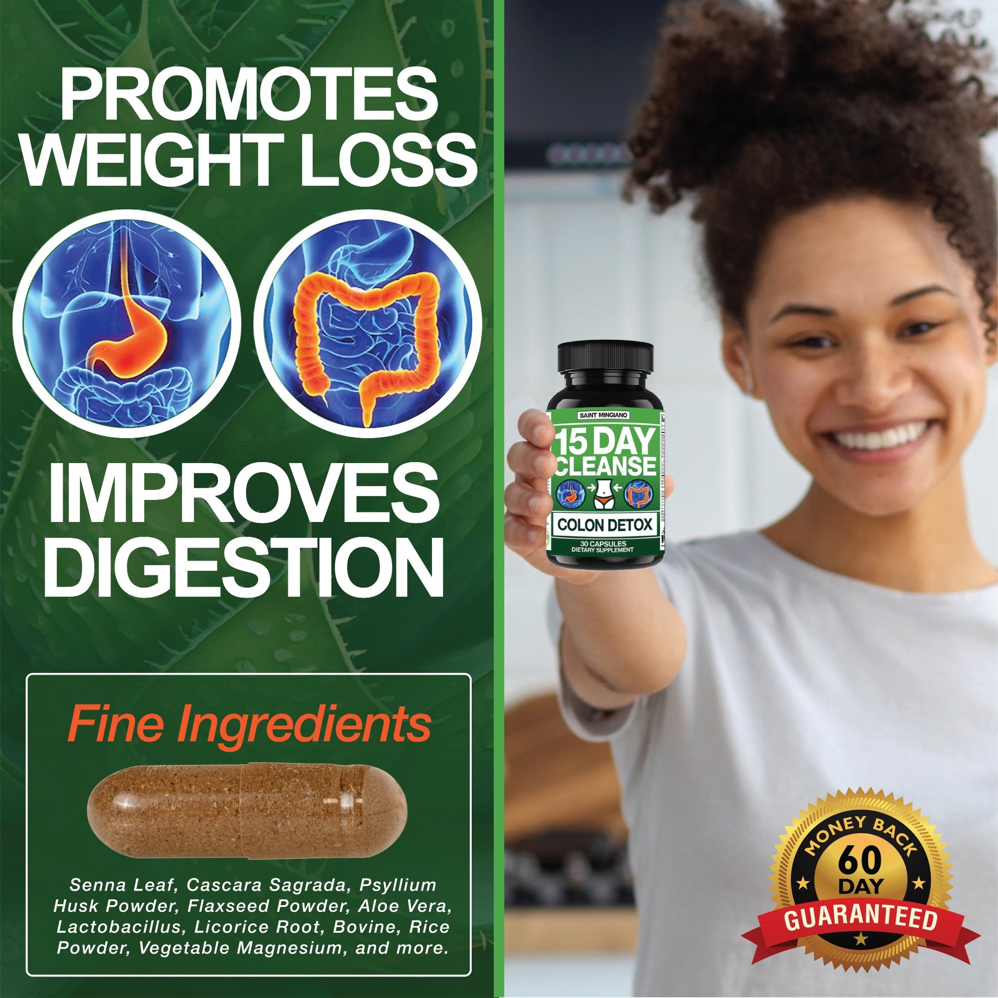 15 Day Cleanse | Colon Detox with Natural Laxative for Constipation & Bloating. - Renee Lane Company