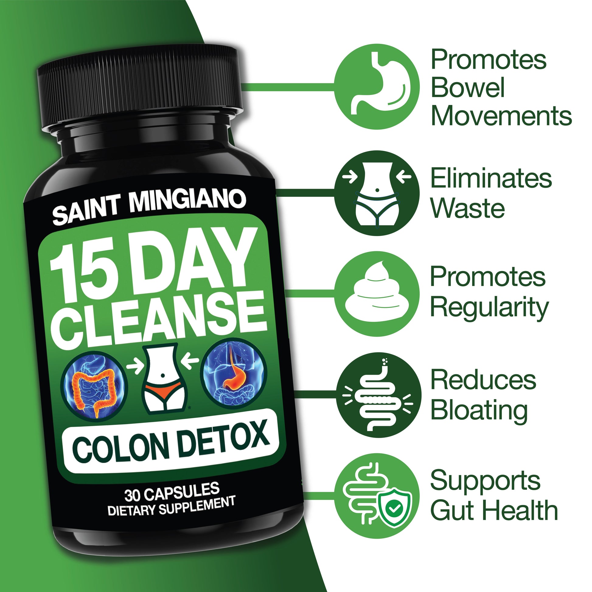 15 Day Cleanse | Colon Detox with Natural Laxative for Constipation & Bloating. - Renee Lane Company