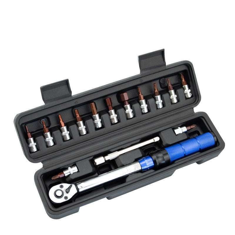 15-Piece Bike Torque Wrench Set, High Precision Preset Torque 2-24Nm Adjustable Ratchet with 1/4 Inch Drive - Renee Lane Company