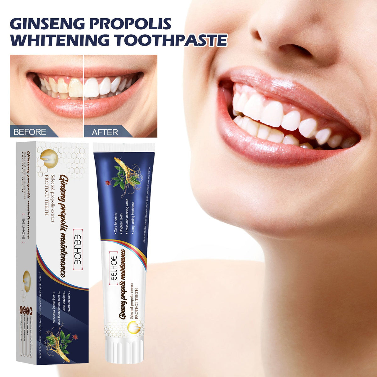 Ginseng Propolis Whitening Toothpaste 1 00g  1box