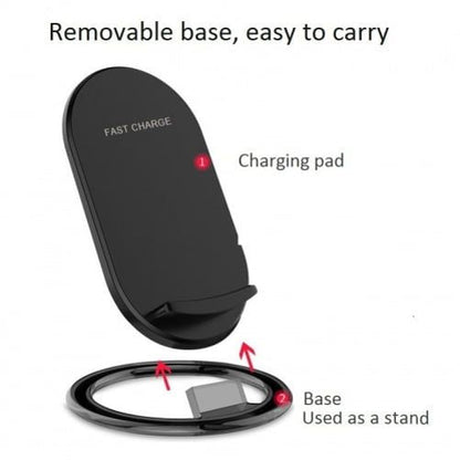 15W Fast Wireless Charger Stand Detachable 2-Coils Charging Pad Slim A4L for Motorola Edge Plus, Google Nexus 6, (2022), DROID MAXX - Nokia XR20, 8 - OnePlus 9 Pro, 8 Pro - Razer Phone 2 - Renee Lane Company
