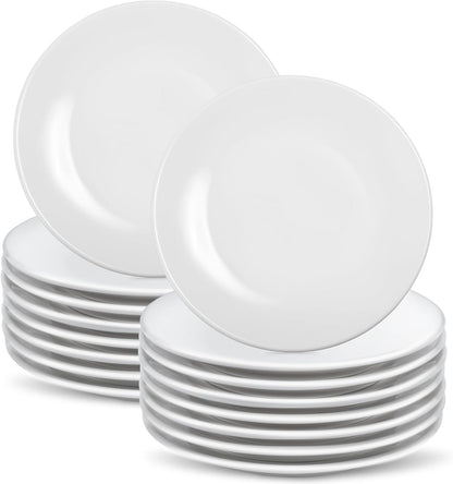 16 Pcs Porcelain Dessert Plates,6 inch White Appetizer Plates,Round Small White Plates,Small Plates for Appetizers,Ceramic Dessert Plate for Cake Snacks,Microwave Oven and Dishwasher Safe - Renee Lane Company
