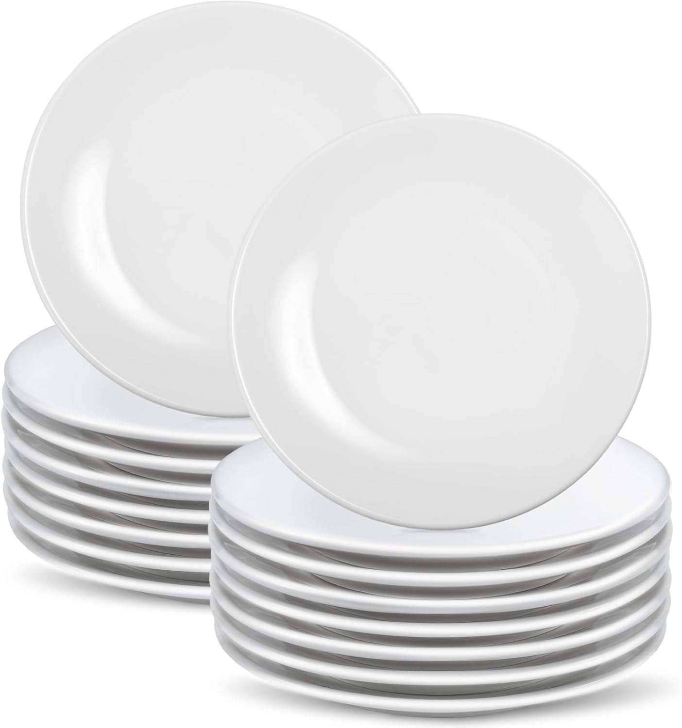 16 Pcs Porcelain Dessert Plates,6 inch White Appetizer Plates,Round Small White Plates,Small Plates for Appetizers,Ceramic Dessert Plate for Cake Snacks,Microwave Oven and Dishwasher Safe - Renee Lane Company