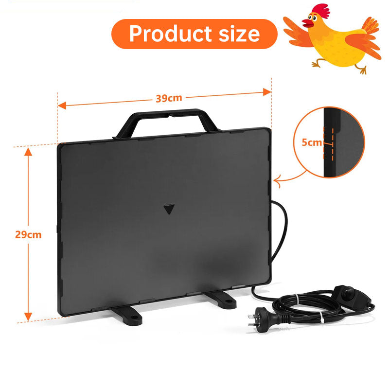 160W Thermostatic Heating Panel for Chicken Coop, 0-99°C Radiant Heater for Poultry Winter Farm - Renee Lane Company