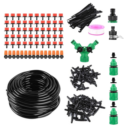 164FT Drip Irrigation Kit Automatic Garden Irrigation System Misting Plant Watering Drip Kit for Garden Greenhouse Flower Bed Patio Lawn - Renee Lane Company