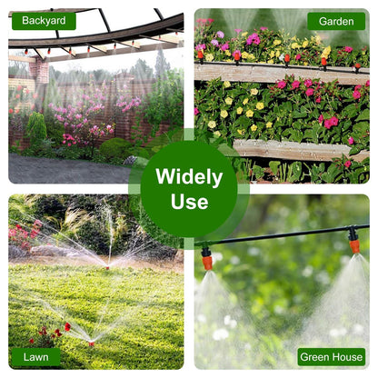 164FT Drip Irrigation Kit Automatic Garden Irrigation System Misting Plant Watering Drip Kit for Garden Greenhouse Flower Bed Patio Lawn - Renee Lane Company