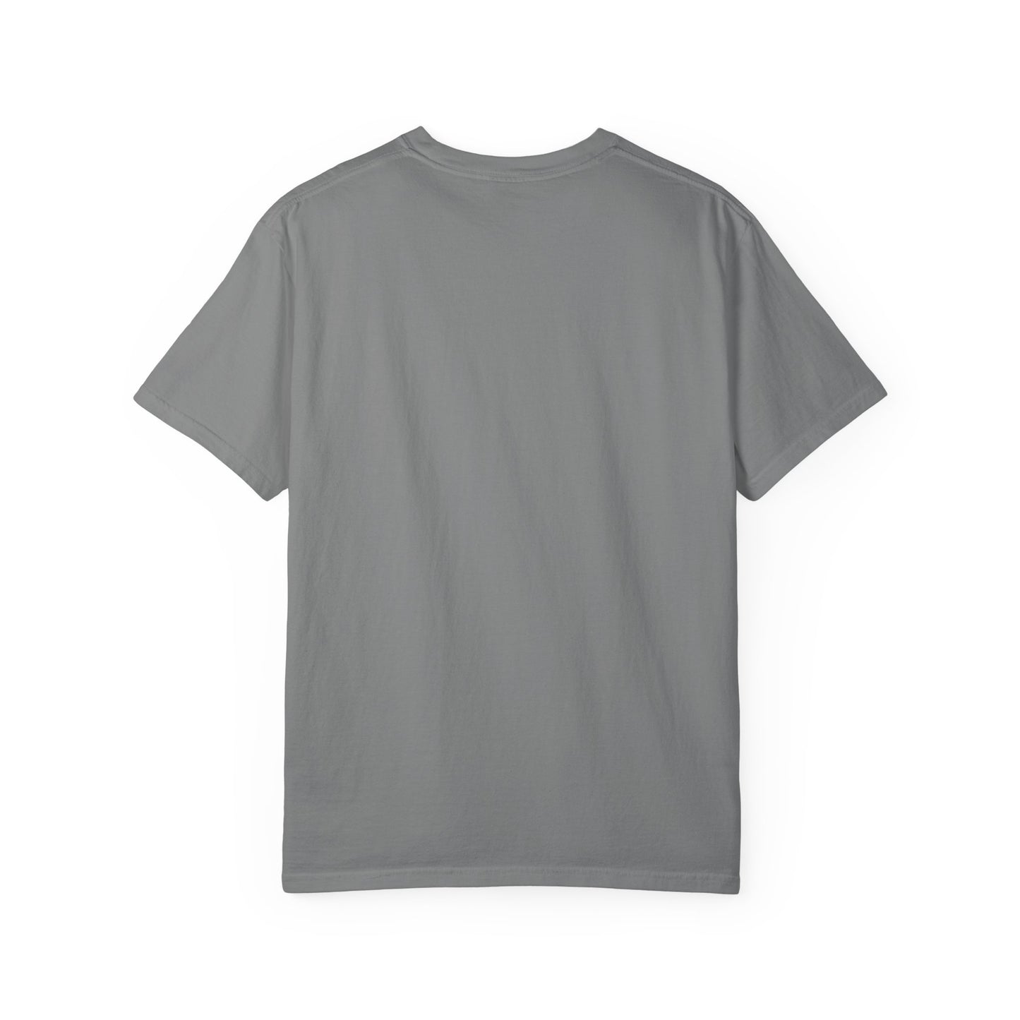 Gray T-shirt, plain crew neck with short sleeves