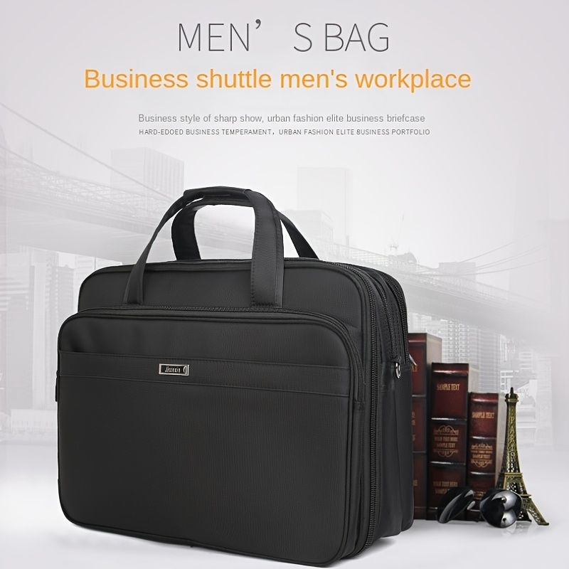 17.3 Inch Laptop Bag, Expandable Briefcase,Computer Bag Men Women,Laptop Shoulder Bag,Work Bag Business Travel Office (Black-17.3 Inch) - Renee Lane Company