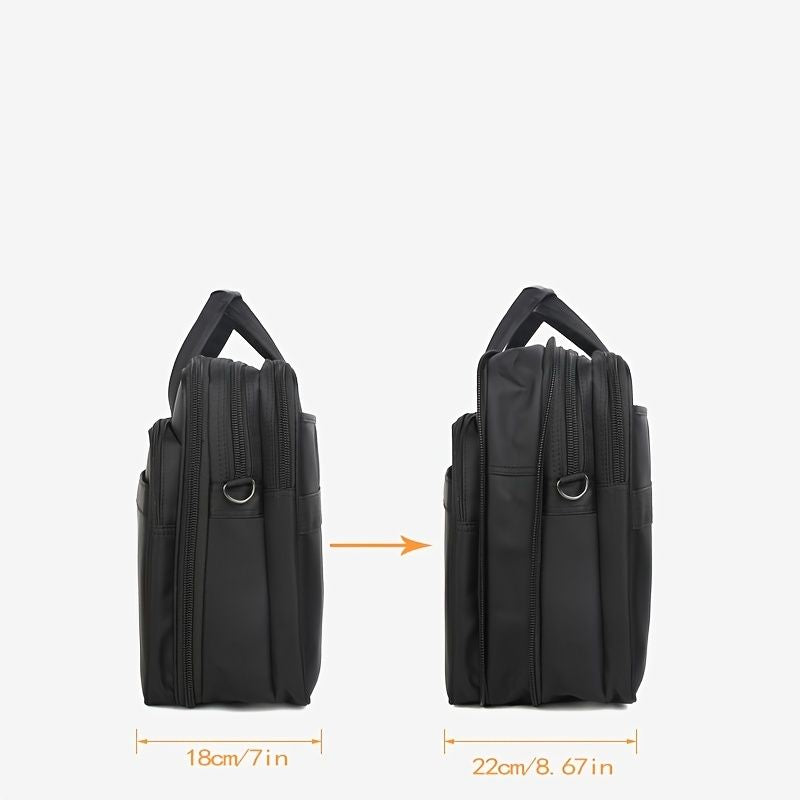 17.3 Inch Laptop Bag, Expandable Briefcase,Computer Bag Men Women,Laptop Shoulder Bag,Work Bag Business Travel Office (Black-17.3 Inch) - Renee Lane Company