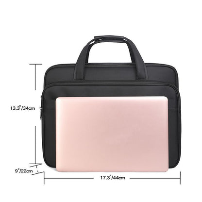 17.3 Inch Laptop Bag, Expandable Briefcase,Computer Bag Men Women,Laptop Shoulder Bag,Work Bag Business Travel Office (Black-17.3 Inch) - Renee Lane Company