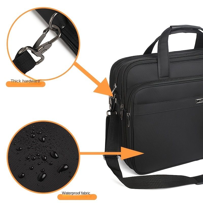 17.3 Inch Laptop Bag, Expandable Briefcase,Computer Bag Men Women,Laptop Shoulder Bag,Work Bag Business Travel Office (Black-17.3 Inch) - Renee Lane Company