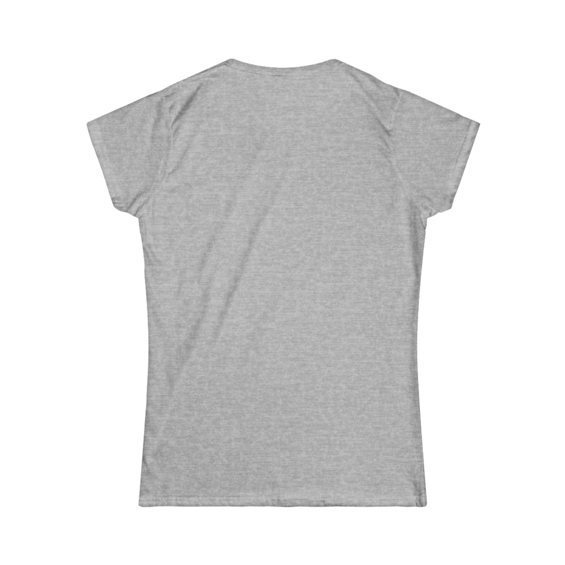 Gray short-sleeve crewneck T-shirt, back view