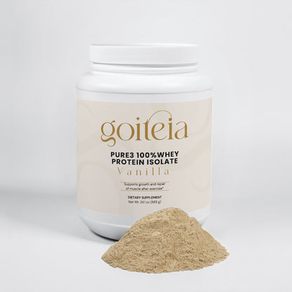 Goiteia Pure3 100% Whey Protein Isolate (Vanilla) 24.1oz (683g)