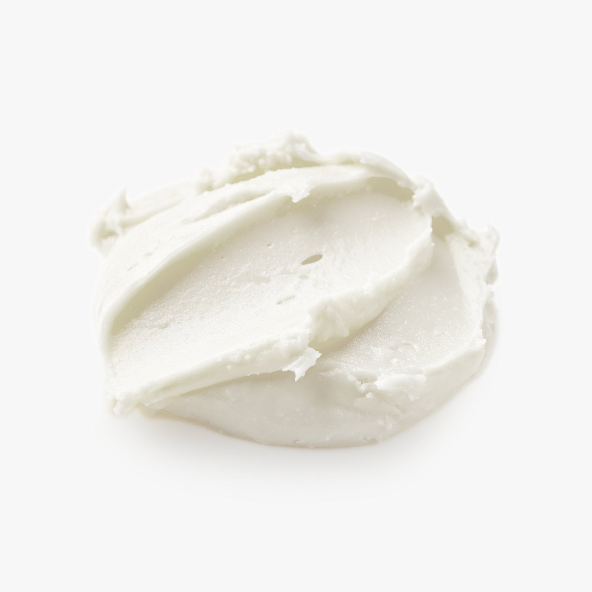 Tallow cream texture swatch, thick white cream scoop