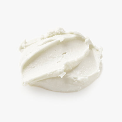Tallow cream texture swatch, thick white cream scoop