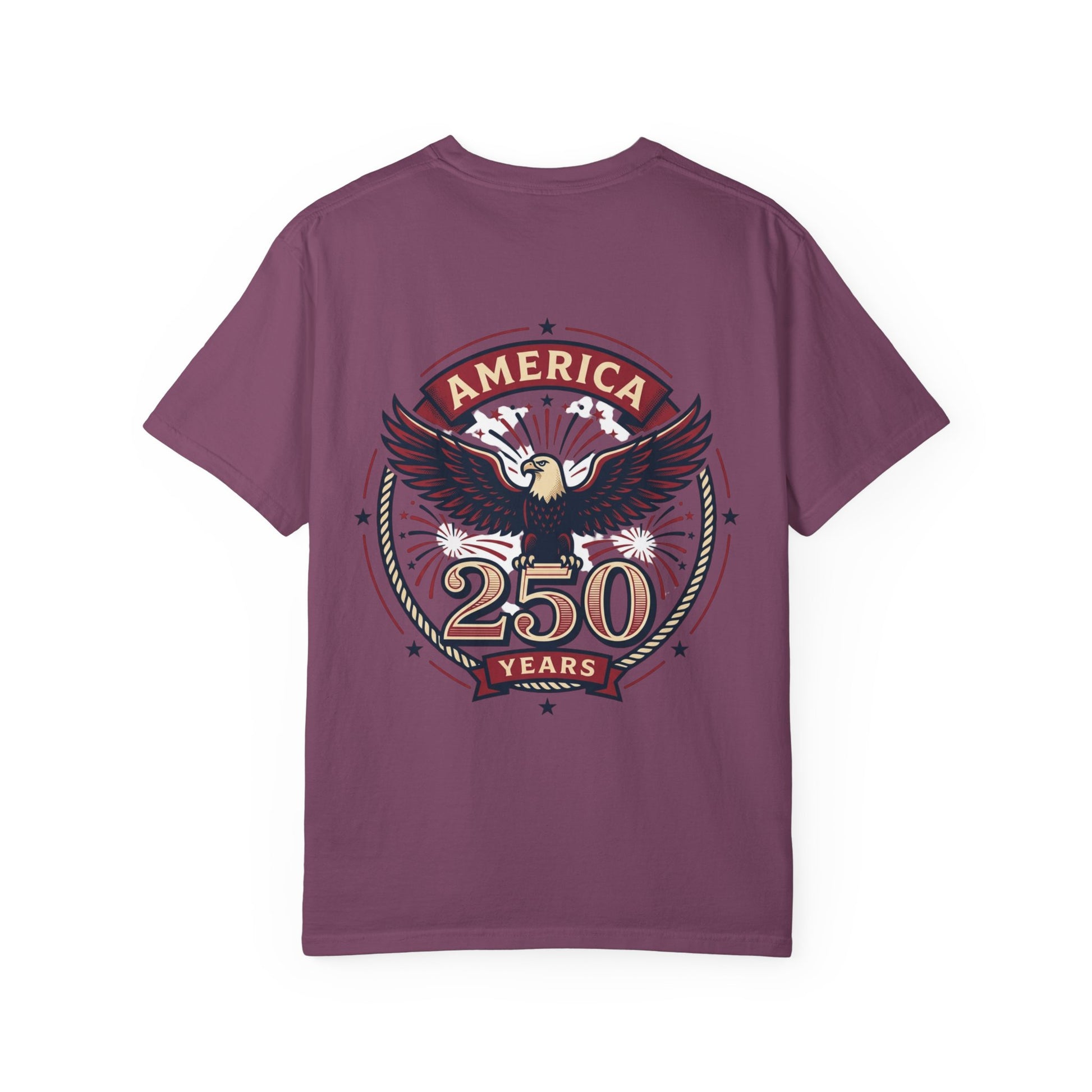 Plum 250 years eagle crest T-shirt with circular star border