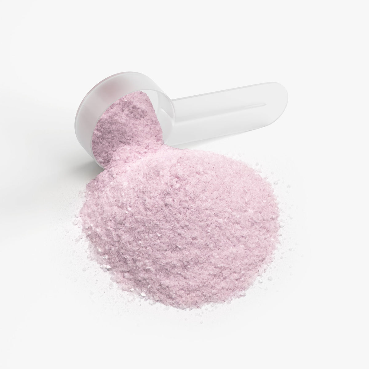 Open scoop filled with pink-purple hydration powder