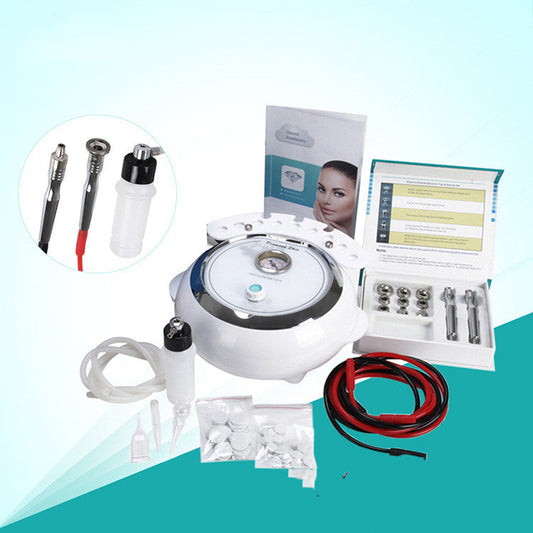 White diamond micro-carving beauty instrument kit with main unit, tools, and cables
