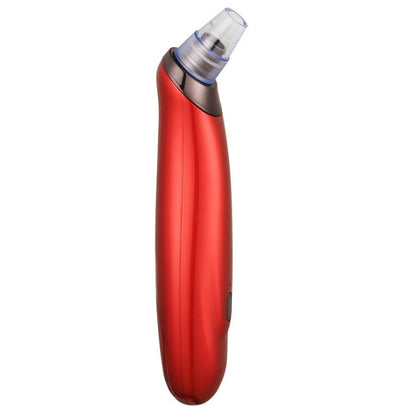 Red electric pore cleaner vacuum tool with transparent suction head