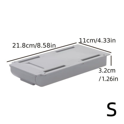 1PC Self Stick Pencil Tray Desk Table Storage Drawer Organizer, Box Under Desk Stand Self-Adhesive Under-Drawer Stationery Storage - Renee Lane Company