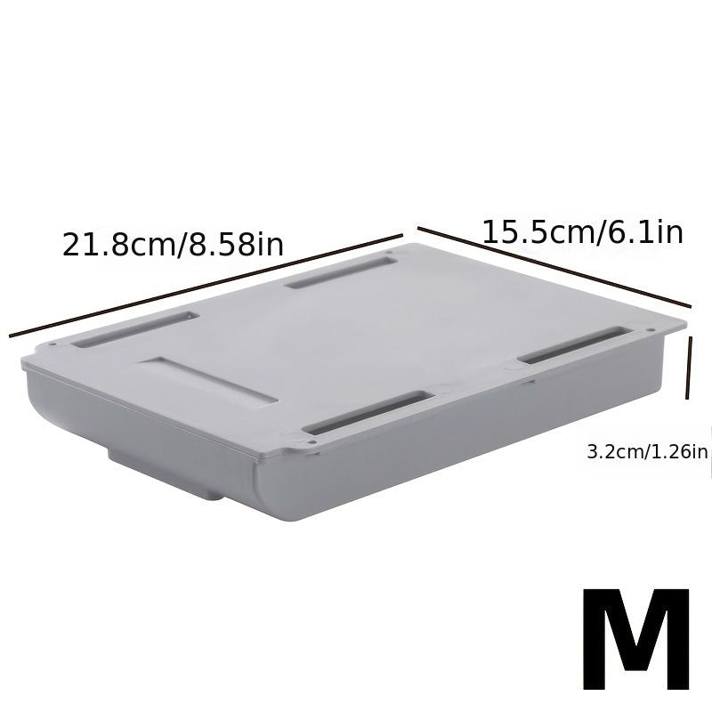 1PC Self Stick Pencil Tray Desk Table Storage Drawer Organizer, Box Under Desk Stand Self-Adhesive Under-Drawer Stationery Storage - Renee Lane Company