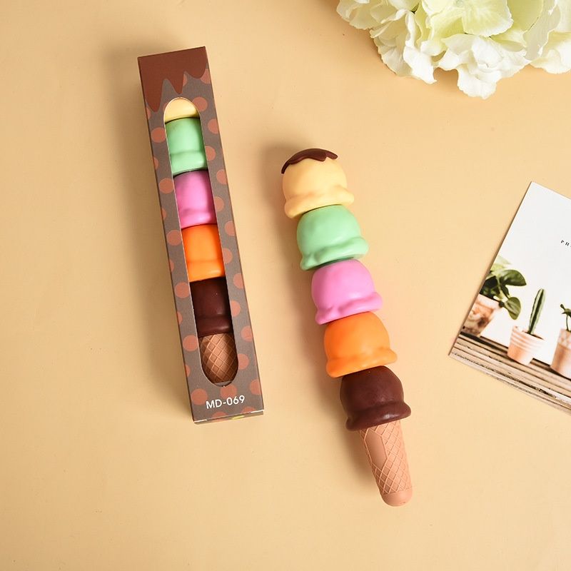 1Pc Creative Building Block Assembly Marker Pen Color Student Graffiti Pen Ice Cream Highlighter Cone 5 Colors - Renee Lane Company