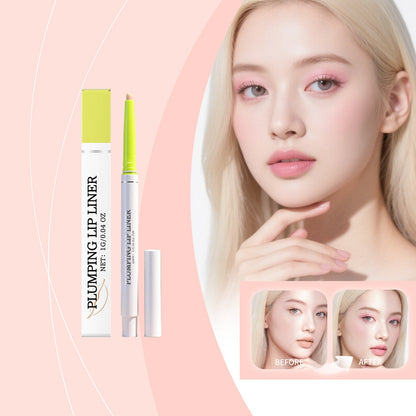 Matte lip liner tube and box with lip look swatch inset