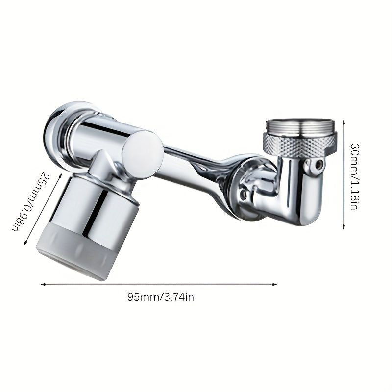 1pc, 1080 ° Swivel Faucet Extender, ABS Universal Sink-Water Aerator, Kitchen Bathroom 1080 ° Angle Rotatable Spray Attachment, Multifunctional Robotic Arm, Washing Eye/Hair/Face - Renee Lane Company