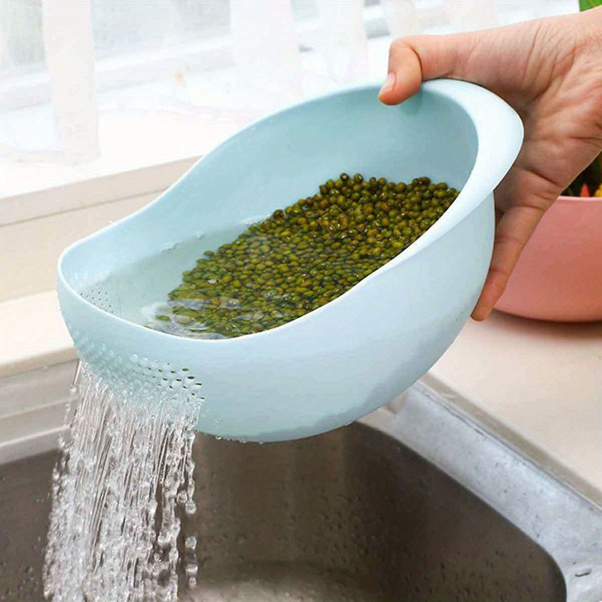 1pc/2pcs/3pcs Multi-Functional Kitchen Washing Basket Basin - Drain Water, Wash Rice, Perfect For Cleaning Vegetables And Fruits, And More With Convenient - Renee Lane Company