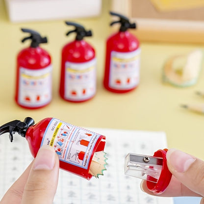 1pc/2pcs Fire Extinguisher Creative Single-hole Pencil Sharpener Manual Pen Sharpener Hand-shaking Pencil Sharpener - Renee Lane Company