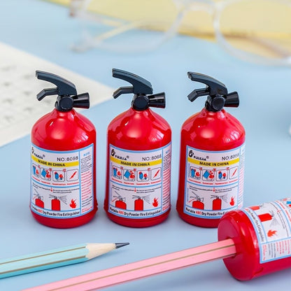1pc/2pcs Fire Extinguisher Creative Single-hole Pencil Sharpener Manual Pen Sharpener Hand-shaking Pencil Sharpener - Renee Lane Company