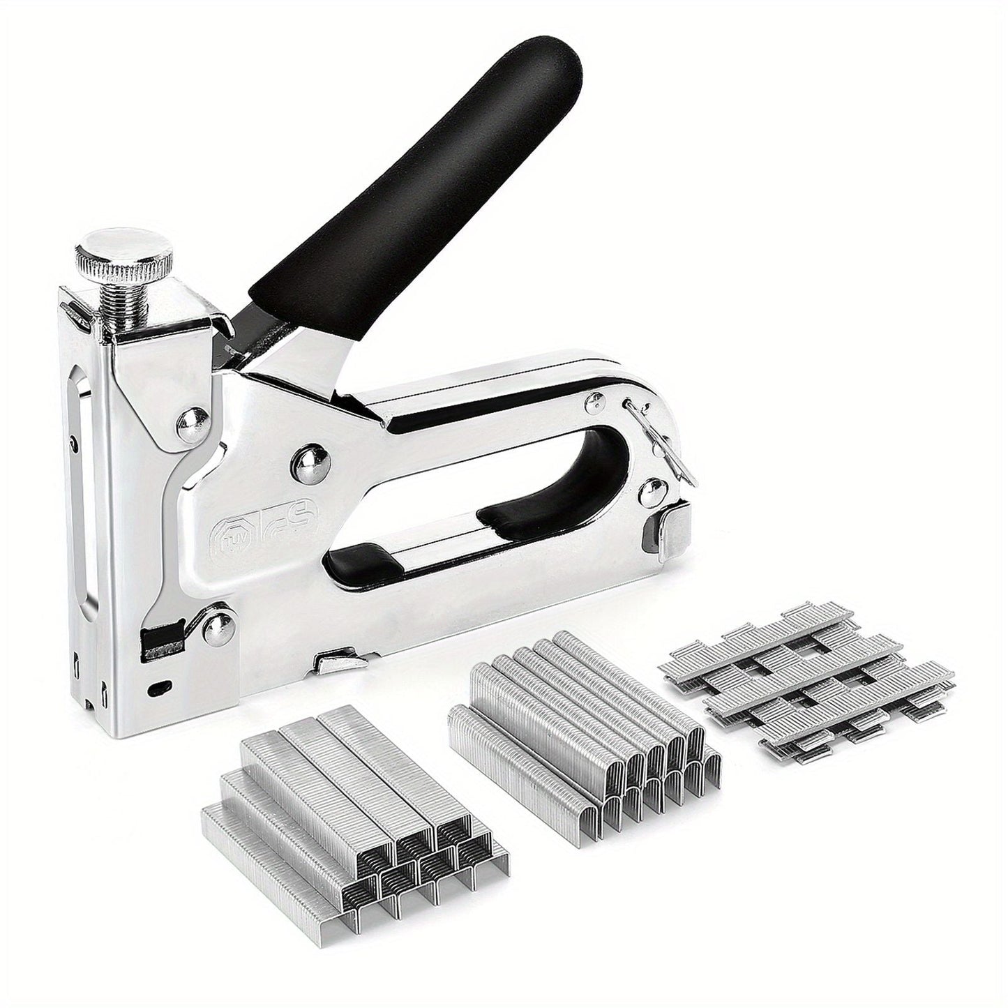 1pc, 3 In 1 Heavy Duty Staple Gun Kit With 300 Staples, Upholstery Stapler For Fixing Material, Decoration, Carpentry, Furniture, Doors And Windows - Renee Lane Company